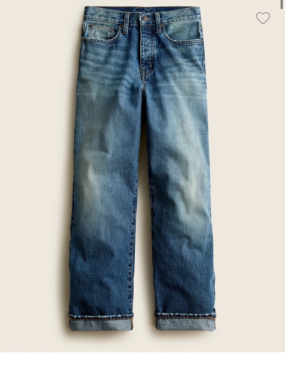J.Crew Point Sur canyon high-rise boyfriend jean Arctic Blue selvedge Size 29